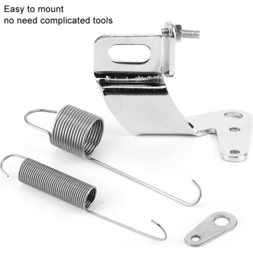 Universal Car Throttle Return Spring Kit Car Carburetor Throttle Cable Bracket with Dual Return Spring Set Stainless Steel Parts