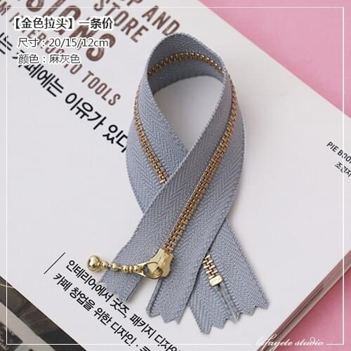 Dailylike 15cm Colorful Bronze Water Drop Zipper Lace Zipper DIY Clothing Smooth and Durable Bags Wallet Purse Cloth Accessories