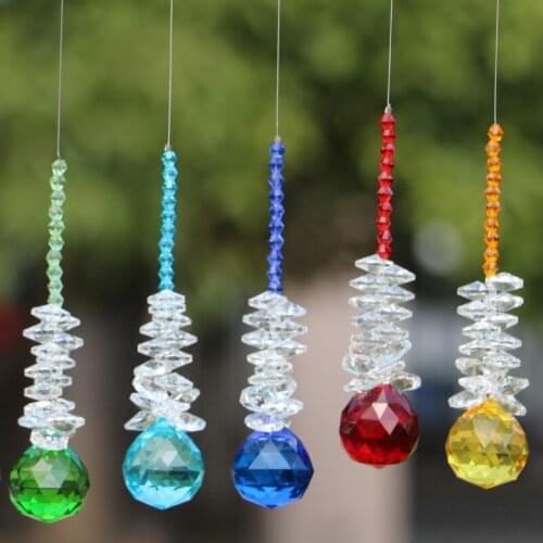 1PCS Crystal Suncatcher Chandelier Ball Prism Rainbow Maker Hanging Feng shui Pendant Window Ornament 30mm 40mm