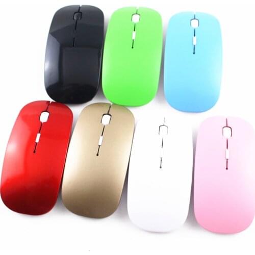 1PC Ultra Slim 1600 DPI USB Optical Wireless Computer Mouse 2.4G Receiver Super Slim Office Home Use Mouse Mice For PC Laptop