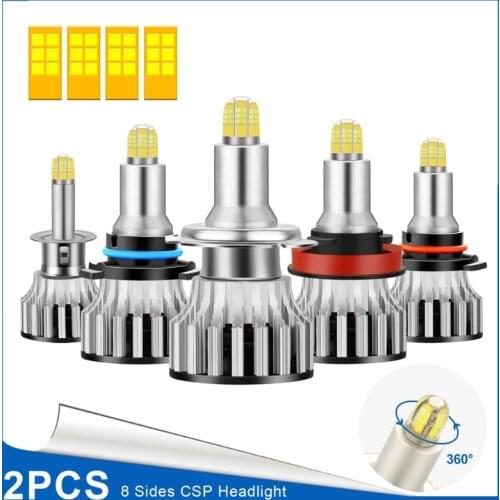 2020 New H1/H7/H8 H9 H11/9005/9006 LED Car Headlights Bulbs 24LED 120W Bulbs 6500K 360 Degree Illumination Car Headlight G6
