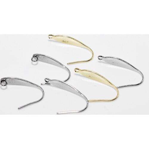 30pcs/lot 316L Stainless Steel Gold Steel Color 20mm Earring Hooks Clasp Settings Base Settings for DIY Jewelry Making Findings
