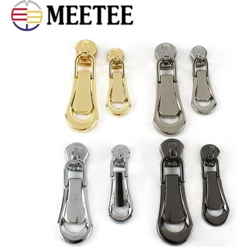 5pcs 3# 5# Spring Lock Zipper Sliders For Metal Zipper Jackets Clothes Zippers Head Zip Repair Kit DIY Bag Sewing Accessories