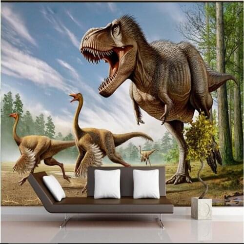 Beibehang Custom photo wallpaper large fresco 3D dinosaur background wall decoration painted TV backdrop papel de parede