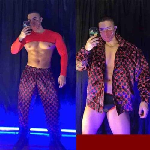 Baseball Uniform Jacket Letters Sexy Men Gogo DS DJ Costumes Jazz Stage Wear Nightclub Rave Outfits Festival Clothing XS1521