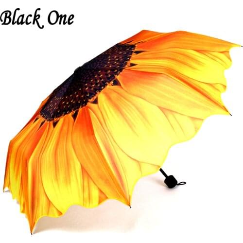 Black One Folding Umbrellas