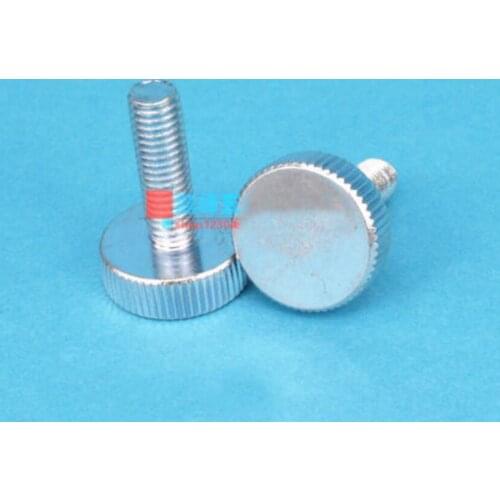 M6/M8/M10 Knurled Big Flat-head Screws Hand Tighten Bolts Adjusting thumb screws M6 x 50mm (5Pcs)