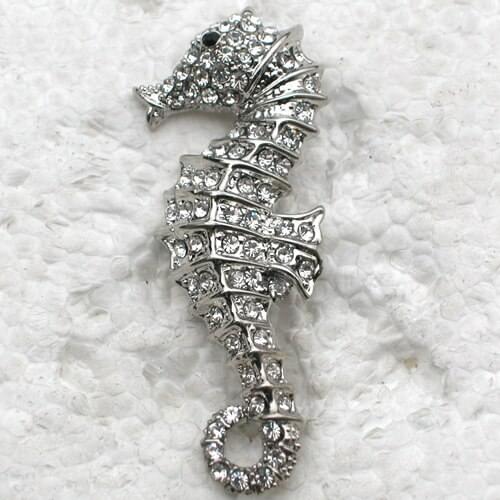 SeaHorse Brooch Rhinestone Pin brooches C702 A