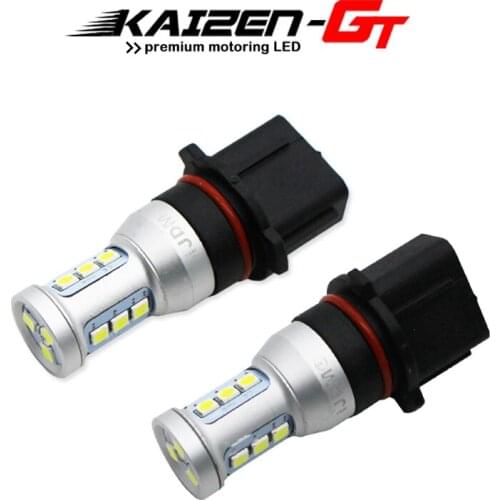 Error Free Canbus Xenon White 12-SMD P13W LED Daytime Running Light DRL Bulbs For Chevy Camaro Mazda CX-5 Audi A4/S4/Q5 etc 12V