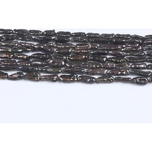 6-9mm Black Bronze Biwa Pearl Strand Freshwater Pearl For Jewelry Making