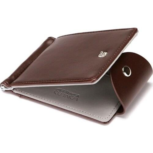 Men PU Leather Wallet Card Holder Male Fashion Purse Small Hasp Money Bag Mini Vintage Slim Wallets Clutch Bags carteira 2021