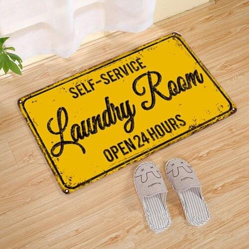 Laundry Words Carpet Living Room Dining Room Bedroom Carpets Non-Slip Balcony Kitchen Rug Decor Soft Bathroom Area Rug Door Mat