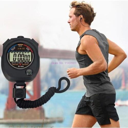Hot! Waterproof Digital LCD Stopwatch Chronograph Timer Counter Sports Stoper Alarm erkek kol saat relogioi