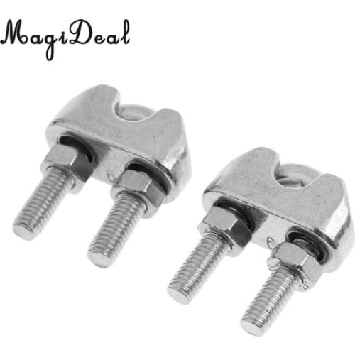 Magideal M6 1/4 Inch Stainless Steel Wire Rope Cable Clip Clamp 6mm Wire Rope U Bolt Saddle Fastener