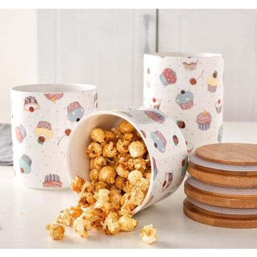 Lovely Ceramics Storage Bottles Jars Storage Box Tea Jar Creative Candy Jar Dried Fruit Container Purple Clay Spices Storage Box