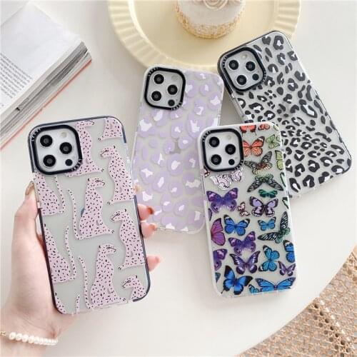 Fashion Personality Retro Leopard Soft Silicon Clear Case For iPhone 12 Mini 11 Pro X XR SE XS 7 8 plus Max SE trend cute cover