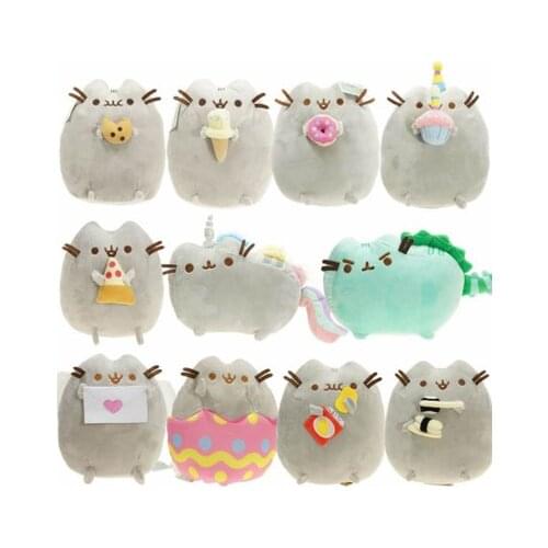 Cartoon Cat Plush Toys Donuts Cat Kawaii Cookie Icecream Rainbow Cake Plush Soft Stuffed Animals Toys for Children Kids Gift