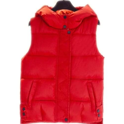New Fashion Casual Women Autumn Winter Waistcoat 2018 Hooded Sleevelss Female Short Down Cotton Vest Outerwear Warm Vest Q455