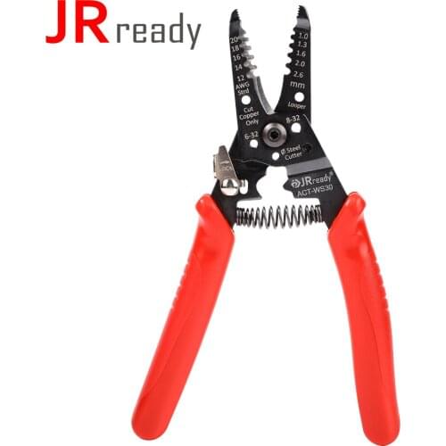 JRready New Product ACT-WS30 Wire Stripper Electric Cable Cutter Multifunctional Scissors Crimp Pliers For Wireness