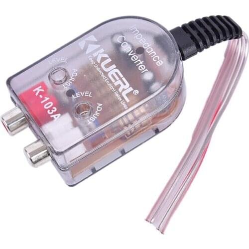 New Practical 12V Car Stero Radio Speaker High To Low RCA Audio Impedance Converter Convert