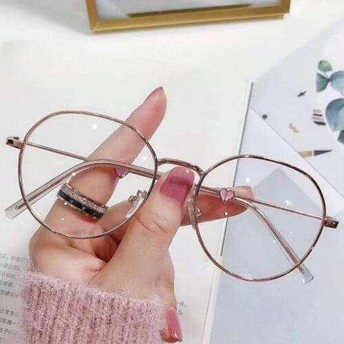 Fashion Anti-Blue Light Oversized Glasses Women Round Frame Ultra Light Eye Protection Eyeglasses Portable Computer Goggles