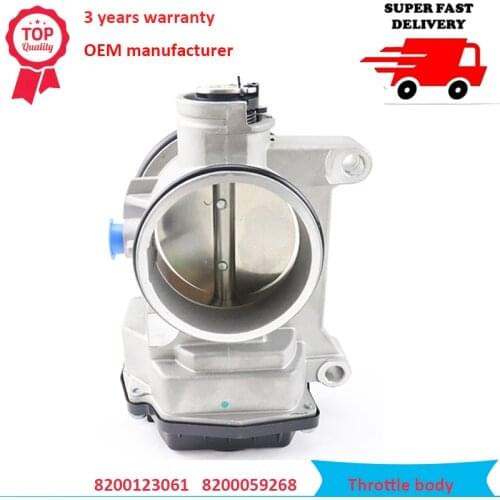 OE 8200123061 820063652 60MM Throttle Body Assy For Renault Laguna II Megane I ScenicI Clio II Espace IV Kangoo Throttle Valve