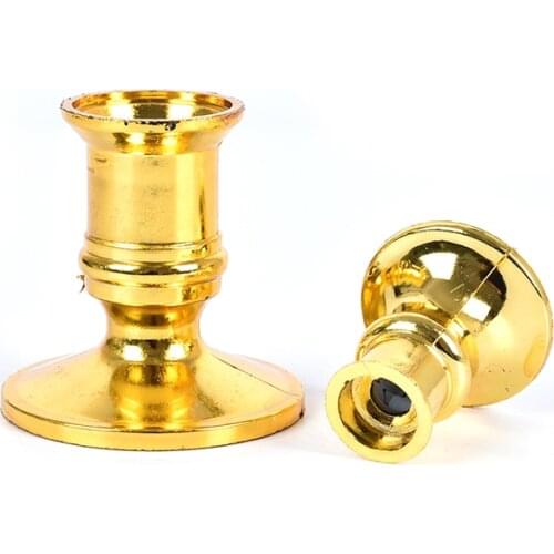 Plastic Candle Base Holder Pillar Candlestick Stand For Electronic Candles holder Christmas Party Home Wedding Decoaration 2pcs