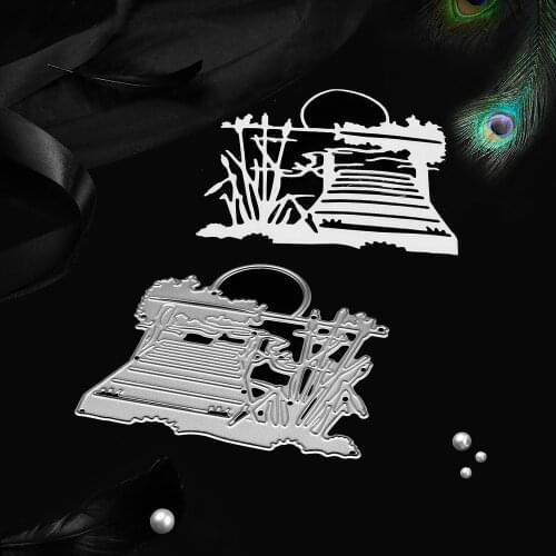 Lake side Scenery Pattern Carbon Steel Cutting Dies metal cutting dies stamp die sets for card making crafts and scrapbooking