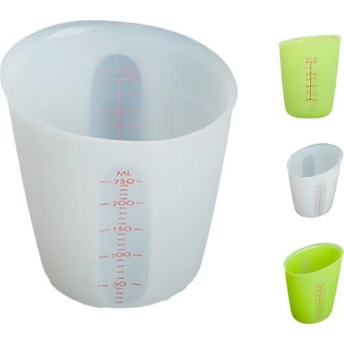 Silicone Measuring Cup Pinch&Pour Baking Tool Measurement With Scale Pinch Pour Mix Stir Cup