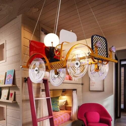Modern Creative Cartoon Car Pendant Lights Led Hang Lamp for Children Room Boy Girl Bedroom Home Lighting Fixtures Decoration