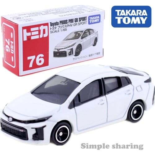 Takara Tomy Tomica Toyota Prius PHV GR Sport Car 1:65 No.76 Diecast Hot Kids Dolls Miniature Baby Toys For Children