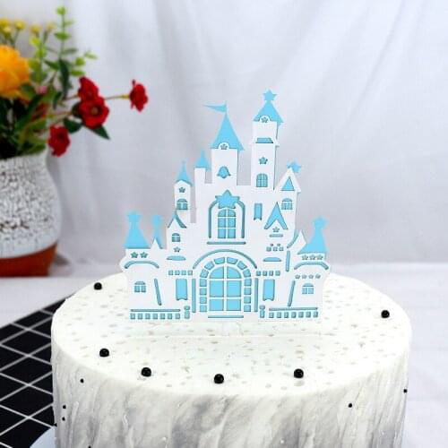 1/3pcs Castle Princess Cake Topper for Wedding Baking Supplies Party Decor Acrylic Valentines Day Anniversary Baby Love Gifts
