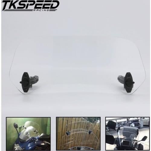 Universal Adjustable Windscreen Windshield Lockable Extension Spoiler Wind Deflector For Honda Suzuki Yamaha BMW KAWASAKI
