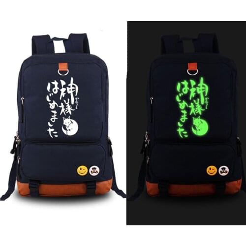 Japan Anime Kamisama Hajimemashita Momozono Nanami Luminous Cosplay Backpack Cartoon Canvas Student Schoolbag Unisex Travel Bag