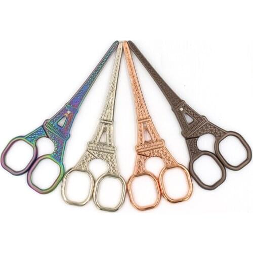 1pcs Classic Eiffel Tower Shape Scissors Fancy Tailors Scissors Handmade Sewing Cutters DIY Craftwork Accessories Tools