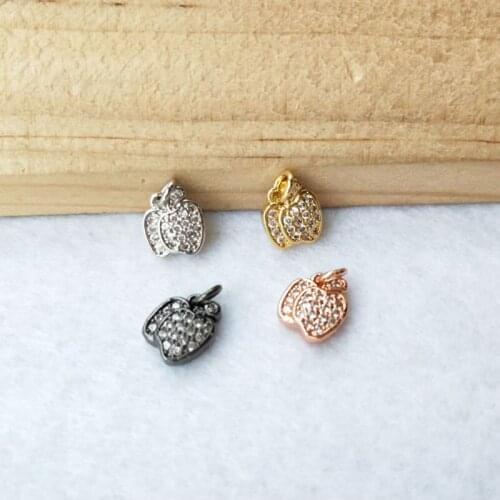 10 Pieces Tiny CZ crystal Charm Jewelry CZ zircon Stone Micro pave Pendant Finding DIY necklace for women PD960