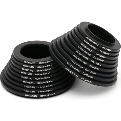 18pcs Camera Lens Filter Step Up & Down Ring Adapter For Canon Nikon