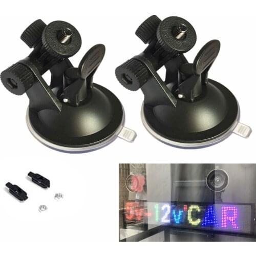 2 Led Sign Suction Cups + 2 Fixing Screws Shop Window Glass Miniature Mounting Brackets