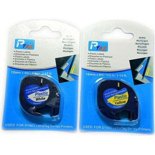 20pcs Free shipping mixed colors LT 91201 and LT 91202 Dymo Letratag Printer DYMO LT label tape