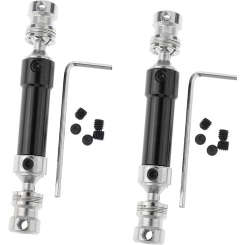 2x 1/12 Aluminum Black Universal Drive Shaft For WLTOYS 12428 12423 Trucks