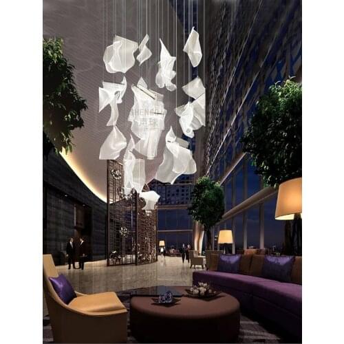 Acrylic chandelier in hotel lobby, villa sales hall, sand table, creative personality, art, large engineering lamp