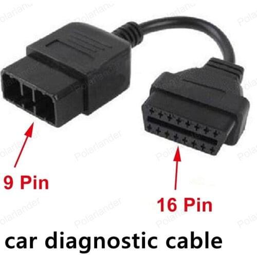 Car Diagnostic Cables for Subaru 9pin to 16pin OBD2 cable Service adapter Car scanner test connector Top-Rated Converter Cable