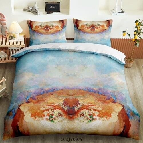 BailiPromise Watercolor painting jogo de cama bedroom 3D Print cartoon Pillowcase Soft Duvet Cover kids Queen King 2/3pcs