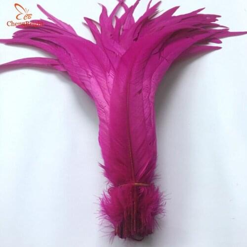 CHENGBRIGHT 50PCS 35-40CM 14-16Inch Natural Rooster Coque Tail Feathers Colorful Feather For Crafts Christma Pheasant Plumes