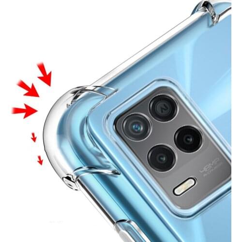 For OPPO Realme Narzo 30 5G Case Transparent Shoocproo Protective Clear Back Cover For Realme V13 5G Case Slim