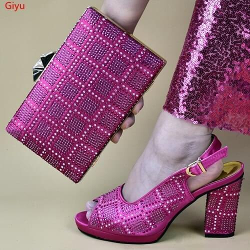 Doershow nice looking Shoe and Bag Sets Italian Shoes and Bags Set for party African Matching Shoes and Bags!SMS1-24