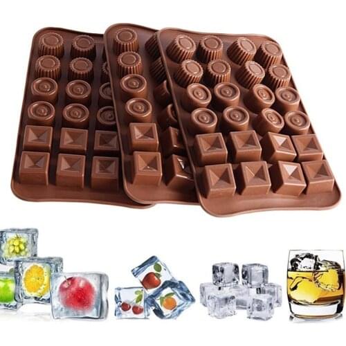 Ice Tray Ice Cube Maker Cake Mold DIY Creative Small Ice Cube Mold Square Shape Food Grade Silicone Kitchen Accessories