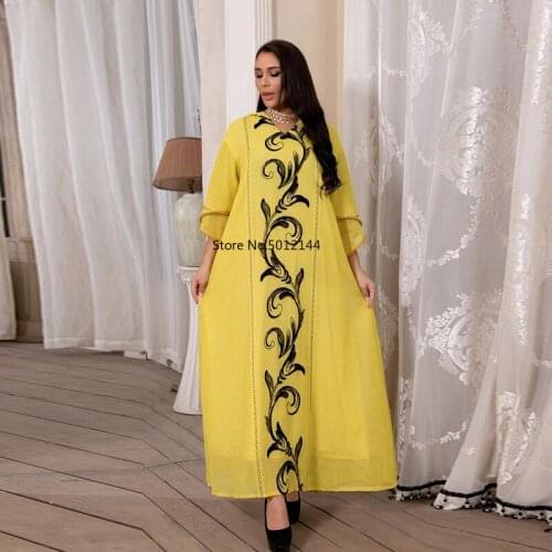 Eid Mubarak Kaftan Dubai Abaya Turkey Muslim Hijab Dress Islam Dresses Abayas For Women Clothing Robe Caftan Marocain Vestidos