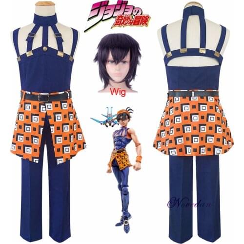 Anime JOJO JoJos Bizarre Adventure Cosplay Costume Ghirga Narancia Cosplay Outfit Dress Uniform Men Women Halloween Costumes