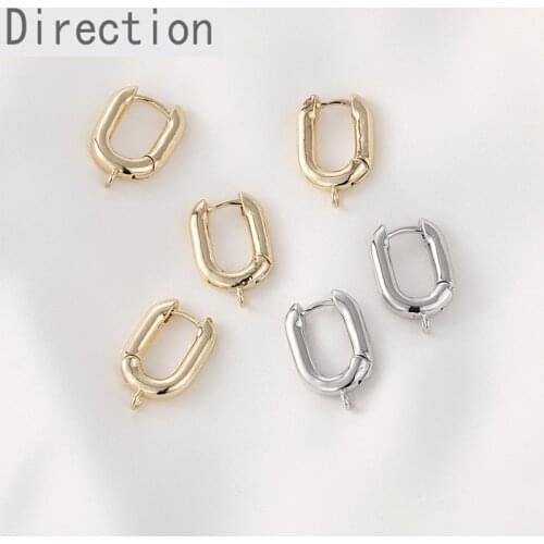 14K gold-plated French U-shaped small earrings with earrings DIY handmade earrings accessories materials